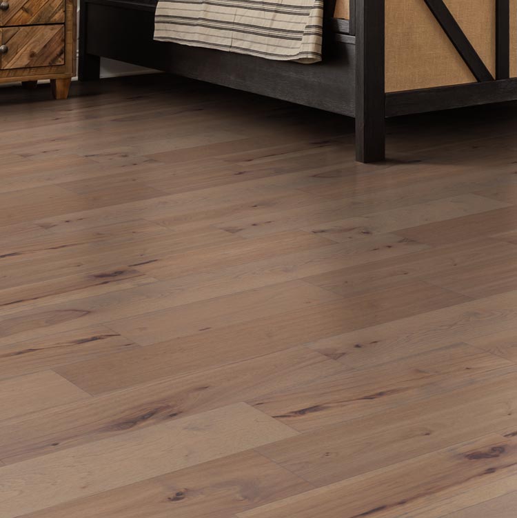 installed hardwood flooring in home