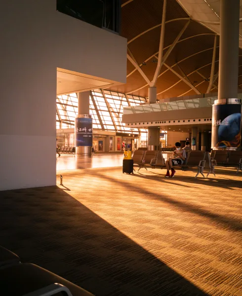 carpet tile in airport