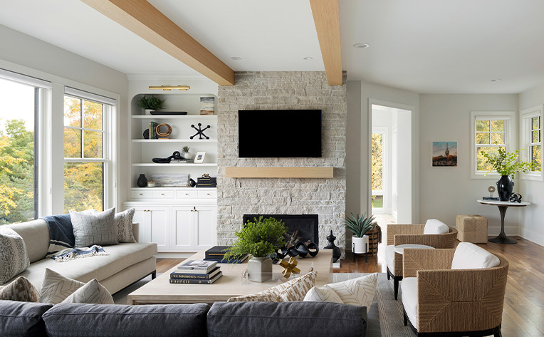 Living room interior design by Martha O'Hara Interiors Photography by Space Crafting Photography